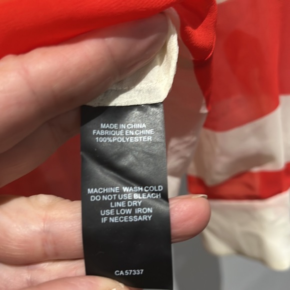 Vince Camuto sheer Stripped Blouse - Picture 5 of 6